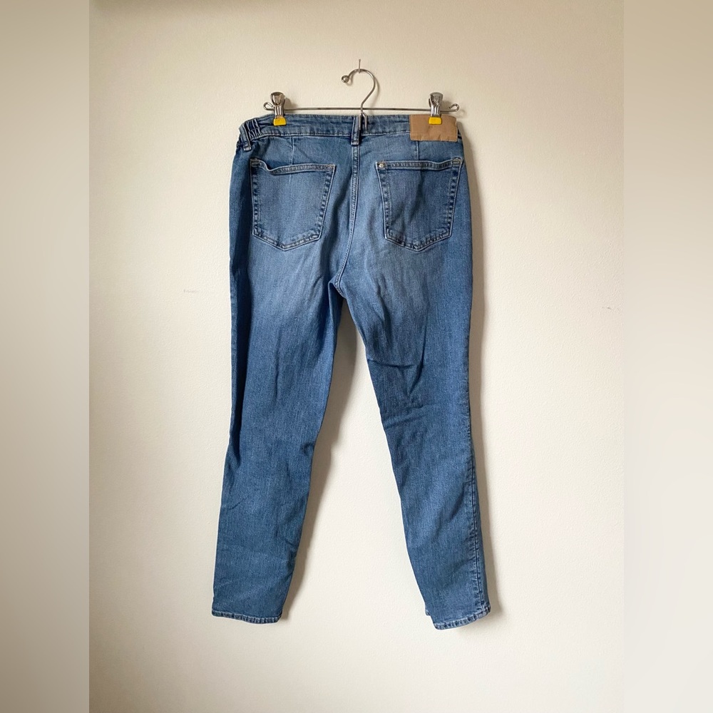 HM maternity mom jean distressed straight leg cotton jeans size small - Picture 4 of 6